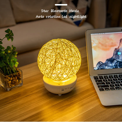 Lampe de Table en Rotin avec Éclairage Romantique et Musique - TensyLight