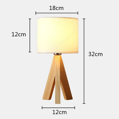 Lampe à Poser Trepied en Bois Massif - TensyLight