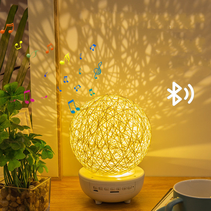 Lampe de Table en Rotin avec Éclairage Romantique et Musique - TensyLight