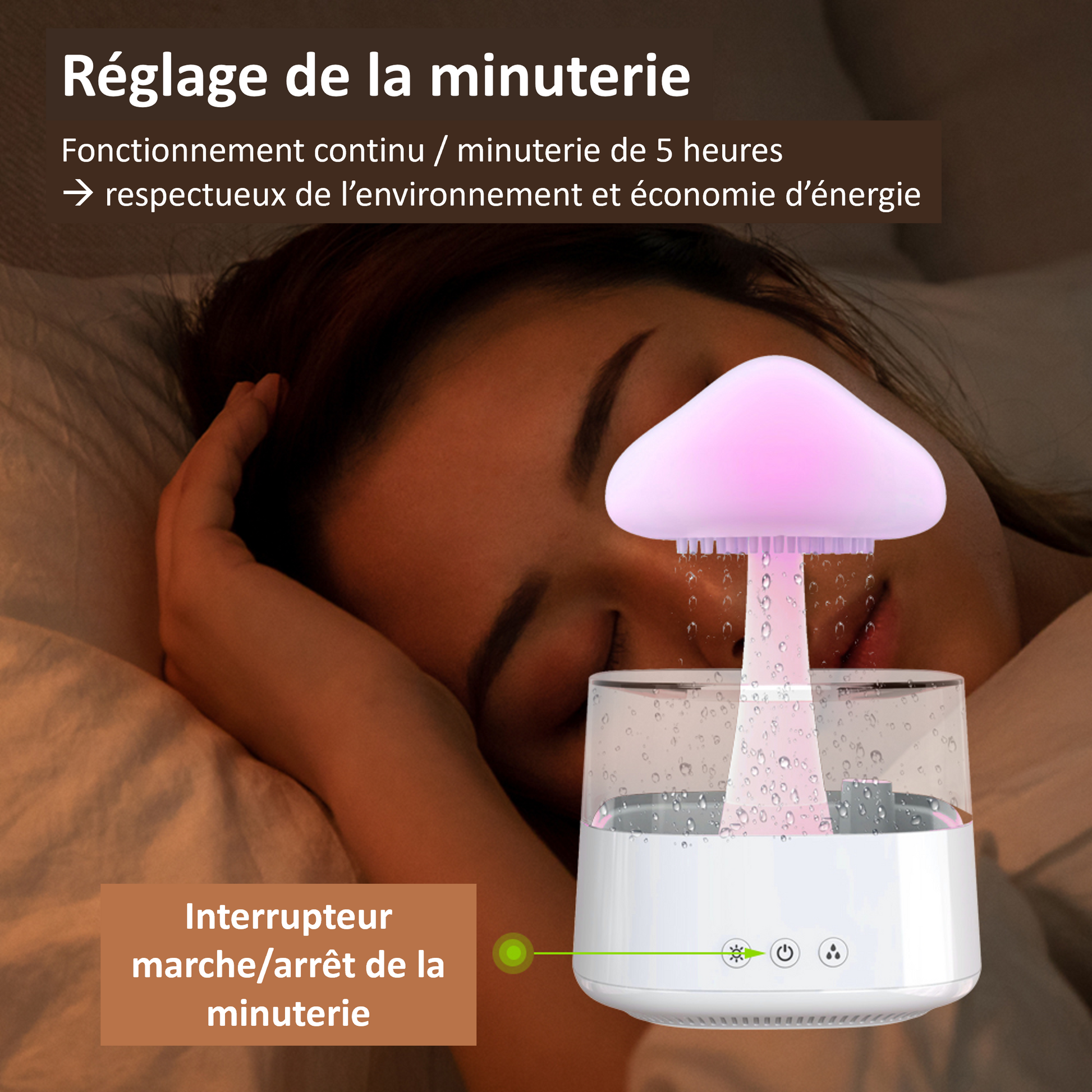 Humidificateur au nuage lumineux - TensyLight