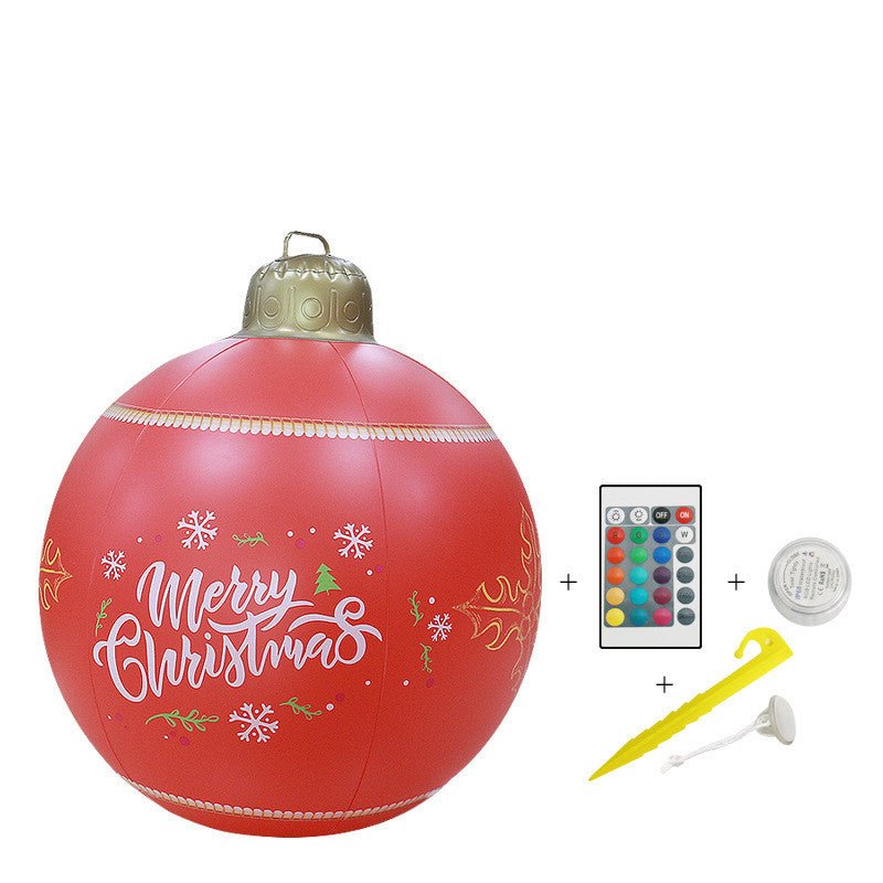 Boule de Noël gonflable avec éclairage LED pour décoration extérieure - TensyLight